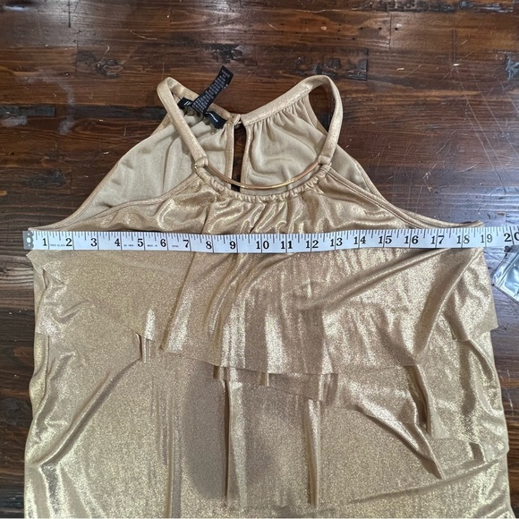 INC International Concepts Tan Sleeveless Ruffled Blouse - Picture 8 of 8